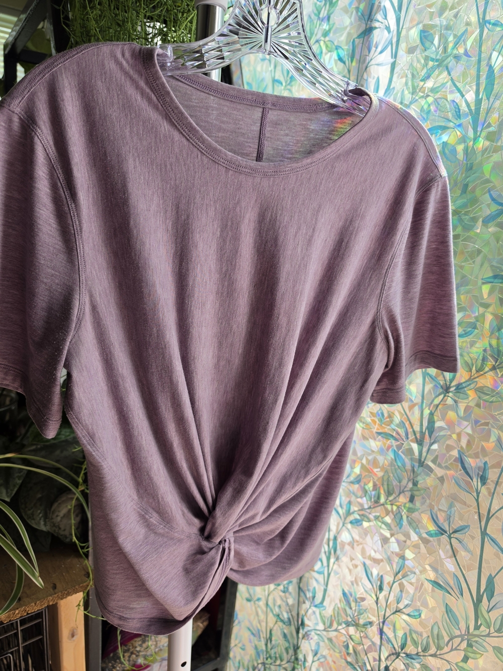 Lululemon Twist Front Short Sleeve Tee Lavender Purple Size 6